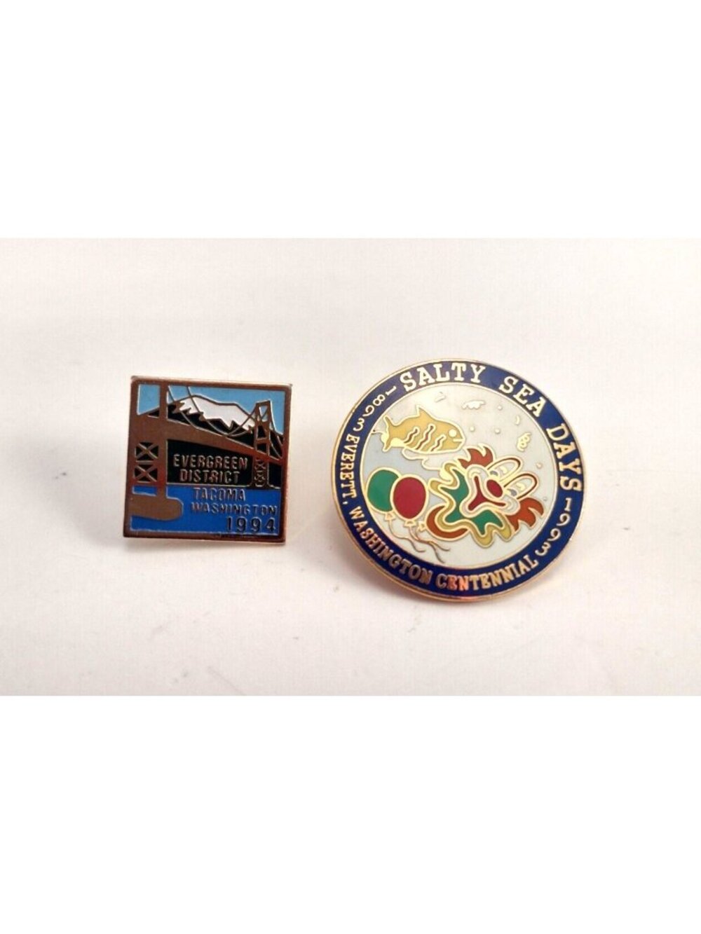 SALTY SEA DAYS EVERETT WASHINGTON CENTENNIAL PIN 1893-1993 Tacoma Evergreen Pin